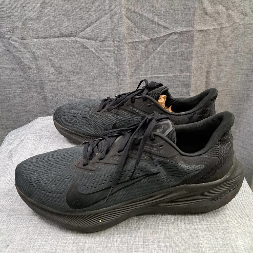 %Nike Air Zoom Winflo 7 Mens Size 14 Black Athletic Shoes Sneakers / A 30